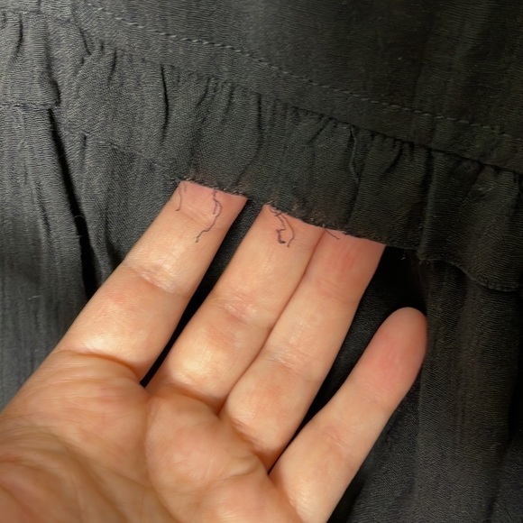 SOPHIE Rue black ruffle high low blouse - Picture 4 of 11